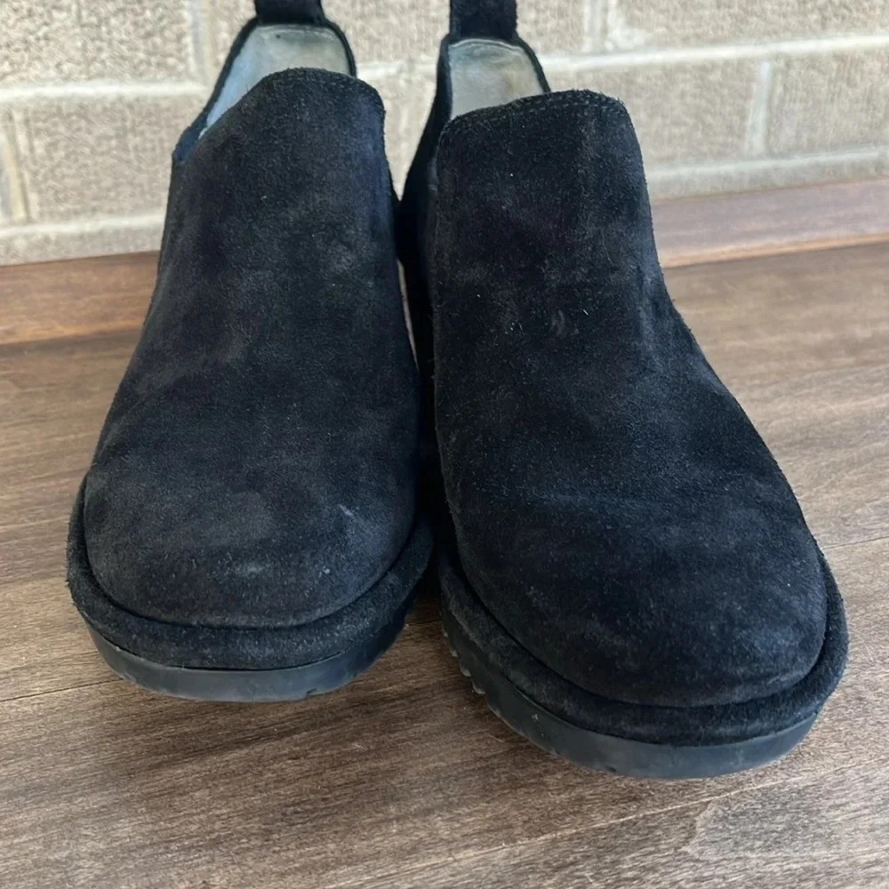 Fly London Black Suede Low-Ankle Slip-on Bootie Size 39 - Picture 11 of 11